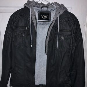 Grey Leather looking jacket YMI